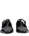 The Attico Black Leather Ballet Flats