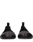 The Attico Black Leather Ballet Flats
