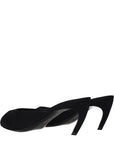 The Attico Black Fabric Flat Sandals