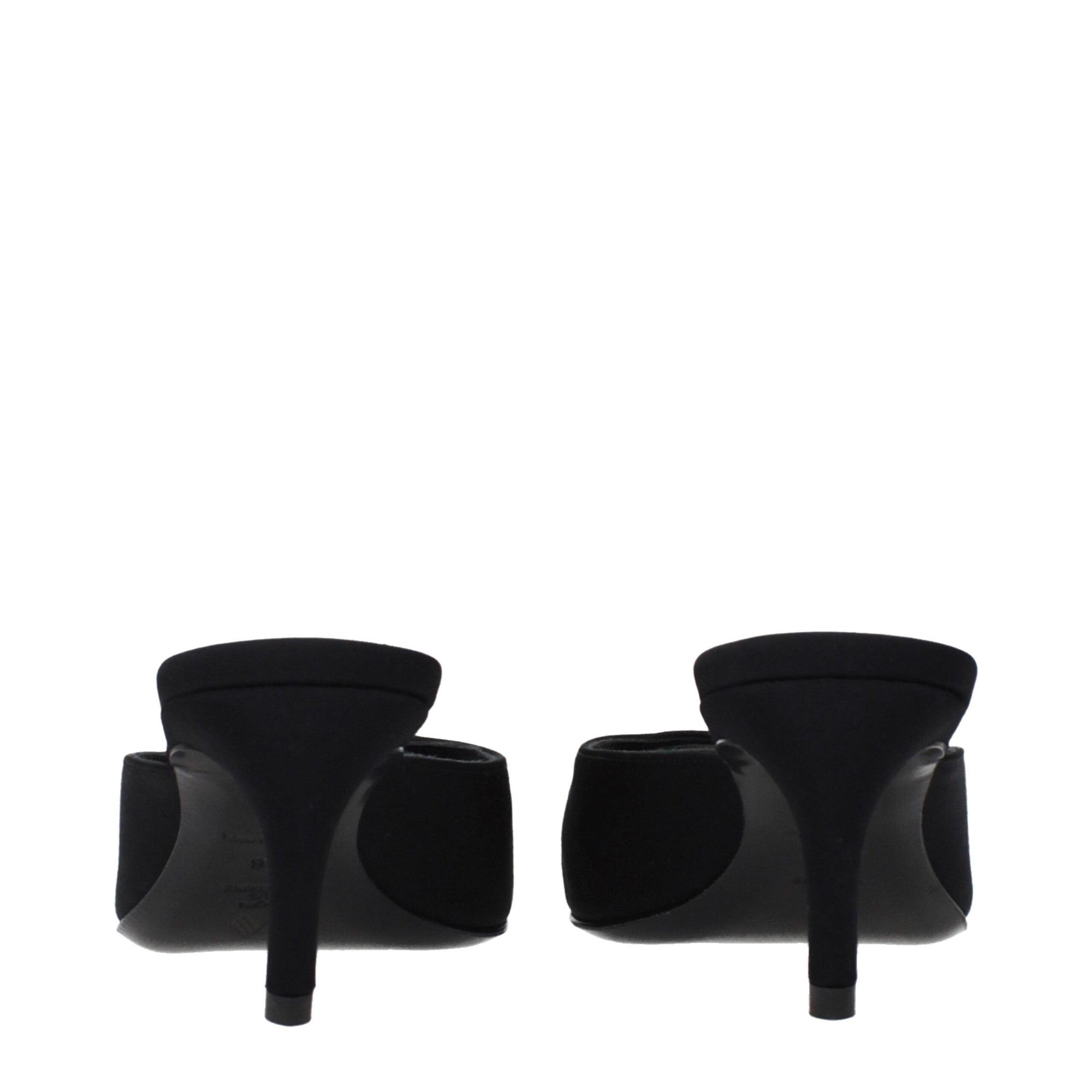 The Attico Black Fabric Flat Sandals