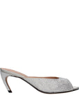The Attico Gray Satin Stiletto Heel Sandals