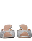 The Attico Gray Satin Stiletto Heel Sandals