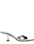 The Attico Gray Leather Flat Sandals