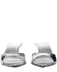 The Attico Gray Leather Flat Sandals