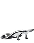 The Attico Gray Leather Flat Sandals