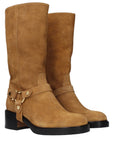 Chloé Brown Leather Ankle Boots