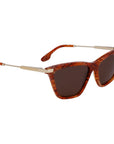 Victoria Beckham Brown Acetate Sunglasses