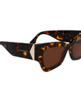 Victoria Beckham Brown Acetate Sunglasses