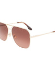 Victoria Beckham Gold Metal Sunglasses