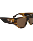 Victoria Beckham Brown Acetate Sunglasses