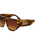 Victoria Beckham Brown Acetate Sunglasses
