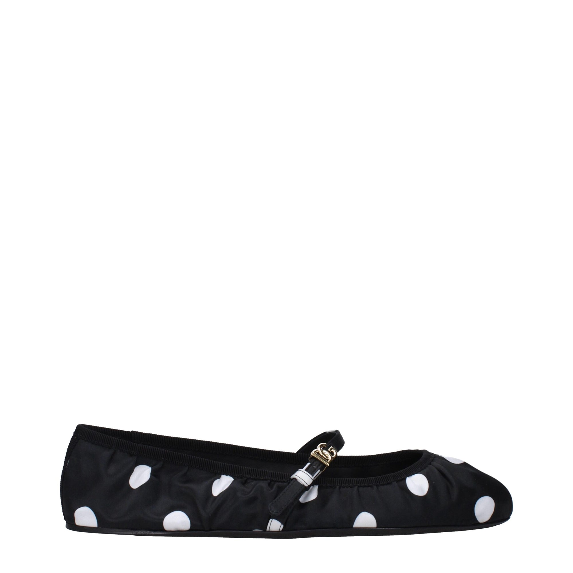 Dolce &amp; Gabbana Black Fabric Ballet Flats