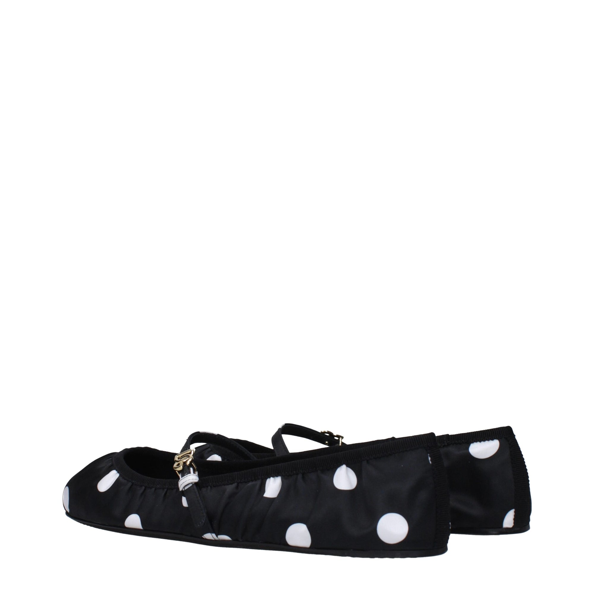Dolce &amp; Gabbana Black Fabric Ballet Flats