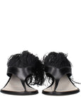 Lanvin Black Leather Flip-Flop Sandals