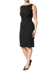 Dolce & Gabbana Black Sleeveless Sheath Knee Length Dress