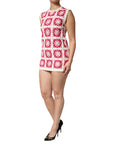 Dolce & Gabbana Multicolor Brick Stitched Crochet Mini Dress