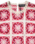 Dolce & Gabbana Multicolor Brick Stitched Crochet Mini Dress