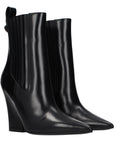 Valentino Garavani Black Leather Ankle Boots