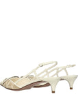 Valentino Garavani Beige Raffia Strap-On Sandals