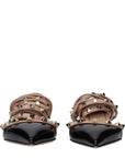 Valentino Garavani Black Leather Strap-On Sandals