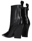 Valentino Garavani Black Leather Ankle Boots