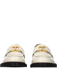 Chloé Beige Leather Slip-On Loafers
