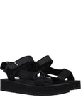 Prada Black Fabric Flat Sandals