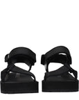 Prada Black Fabric Flat Sandals