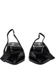 Prada Black Leather Stiletto Heel Sandals
