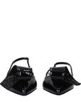 Prada Black Leather Flat Sandals