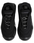 Dolce & Gabbana Black Slip On Low Top Wave Sneakers Shoes