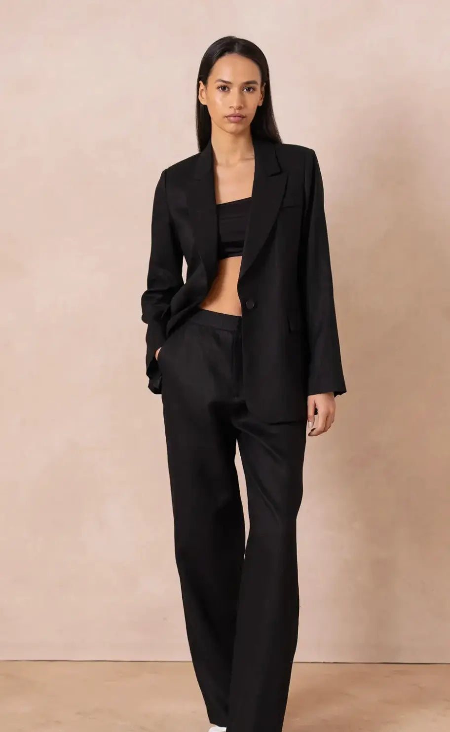 Blazer dritto in lino Estefy-shop