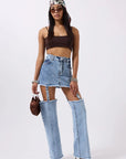 Gonna Split Denim 2-in Fijame