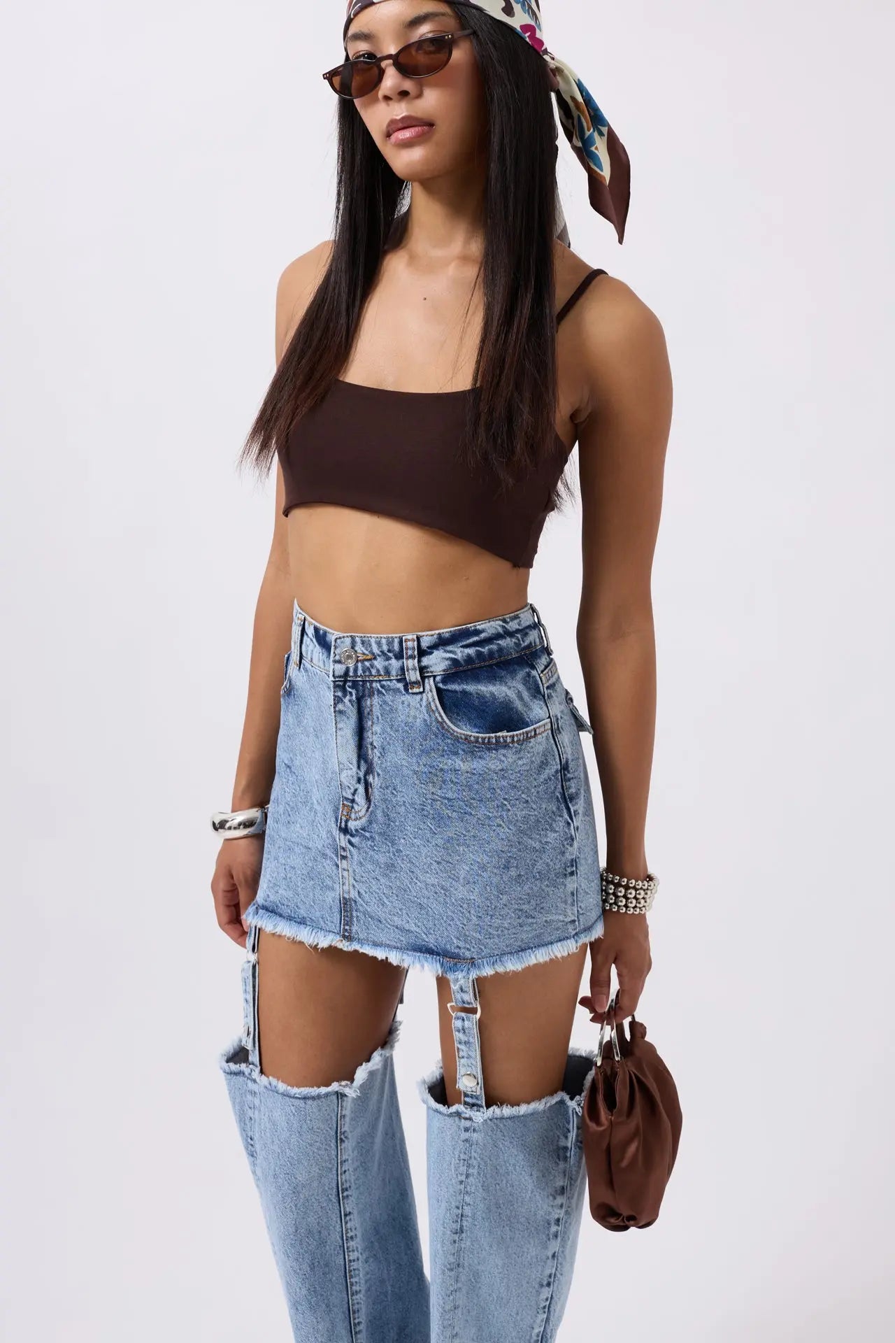 Gonna Split Denim 2-in Fijame
