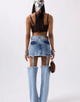 Gonna Split Denim 2-in Fijame