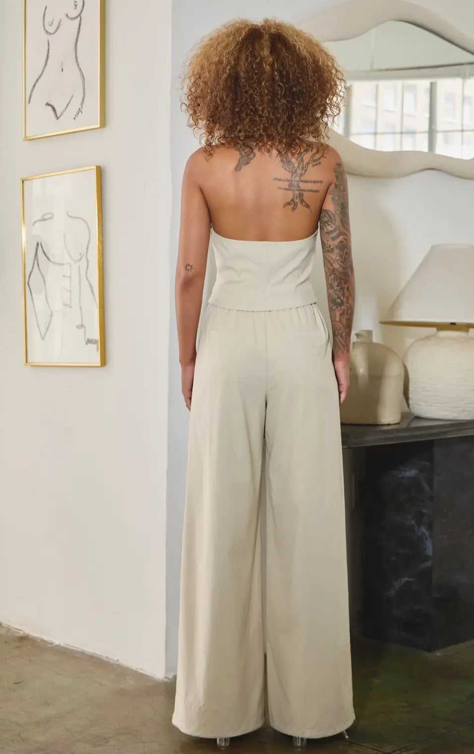Pantaloni a gamba larga Fijame