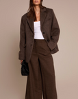 Blazer oversize effetto lana