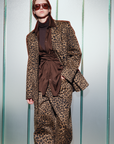 Blazer doppiopetto animalier