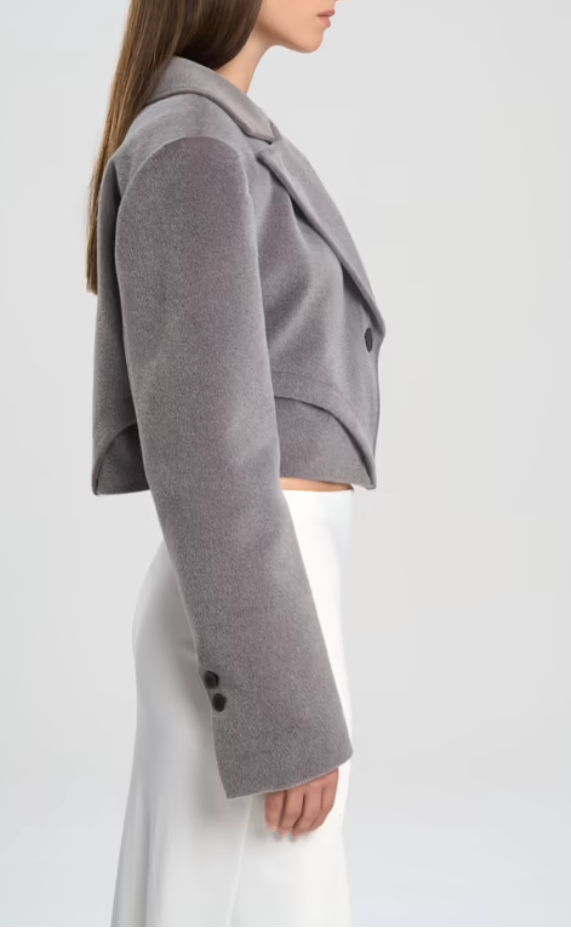 Blazer grigio monopetto FIJAME, stile formale minimal