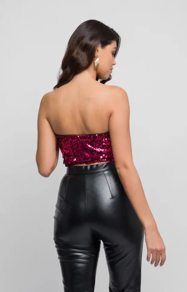 Top corsetto con paillettes Jeen Estefy-shop