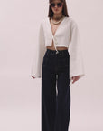 Blusa a maniche lunghe